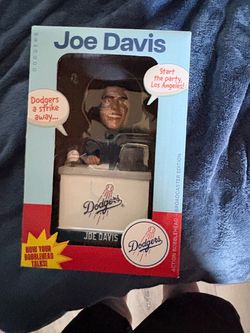 Joe Davis Dodgers Talking Bobblehead Broadcaster Edition
