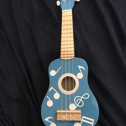 Hape Blue Toy Ukulele with Musical Notes