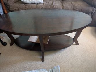 Matching 3-Piece Coffee Table & Round End Tables Set (w Storage Shelves)