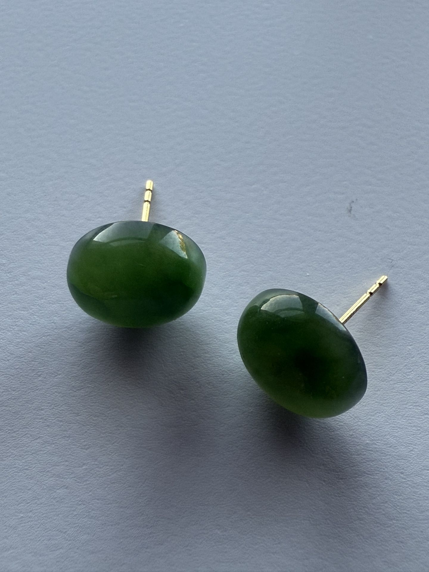 Brand New Authentic Jade Earrings 18k Gold