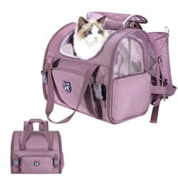 Purple Pet Carrier Backpack Bag