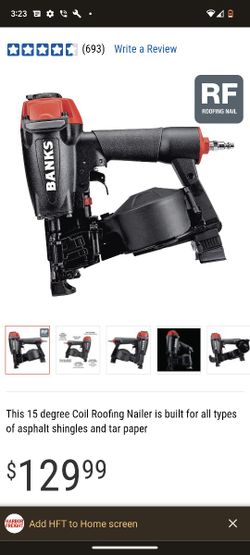 Banks clearance roofing nailer