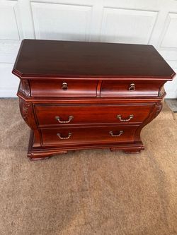 Cherry Wood Bombé Chest of Drawers