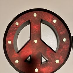 Peace Sign With Lights