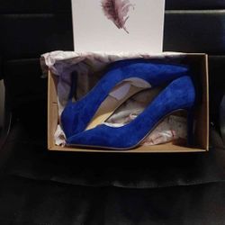 Jessica Simpson Brilliant Blue Suede Size 10W NEW