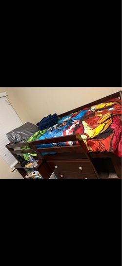 Bunk bed with desk
