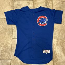 MLB Majestic AuthenticChicago Cubs Corey Patterson Baseball Jersey, Sz 44 signed 