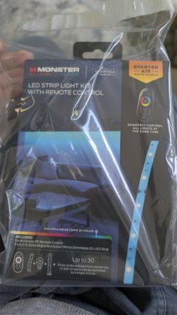 Monster IlluminEssence LED Strip Light Starter Kit with Remote - NEW