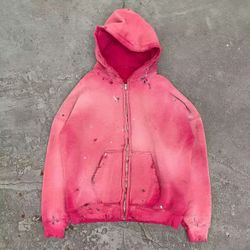 Vintage Acid Wash Hoodie Zip Up
