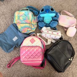 Girls mini backpacks and purses