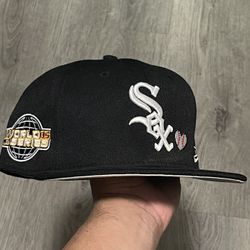 Chicago White Sox World Series 05 Baseball Heart Fitted Hat