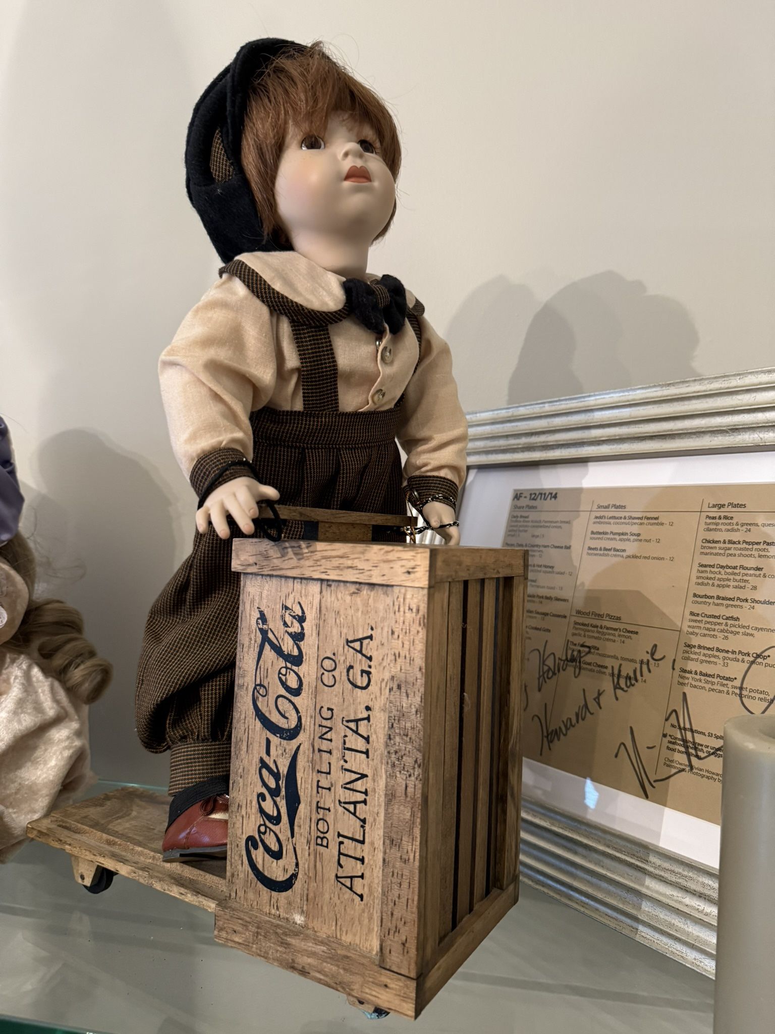 Porcelain Coke A Cola Doll Boy