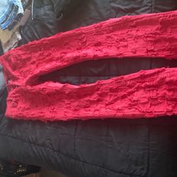 Red Valabasas  Stacked Jeans Never Worn 