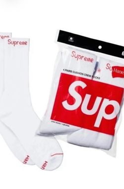 Supreme x Hanes Crew Socks 4-Pack
