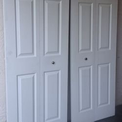 $65 Each 30x79 Bi-fold Closet Door Bedroom Laundry Hallway Kitchen Organizer Bifold   Six Panel Style 