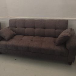 Dark Grey Futon Sofa