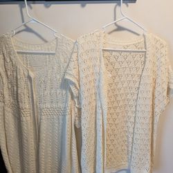 Crocheted Button Up Blouses 
