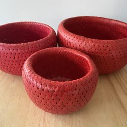 Red Decorative Baskets