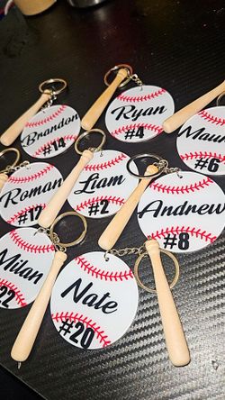 Custom baseball keychains