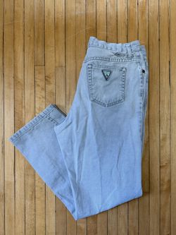 VTG 90’s Guess Georges Marciano Jeans Men Gray Straight Leg Made in USA Sz. 38