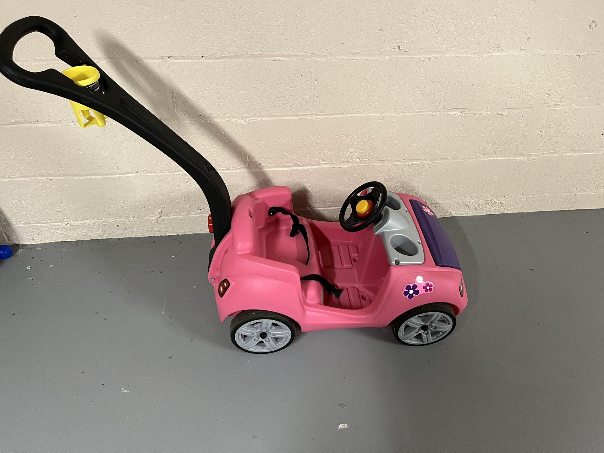 Step2 Whisper Ride II Pink Kids Push Car and Ride on Toy for Toddlers