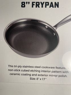 8" Tri-Ply Stainless Steel Nonstick Frypan