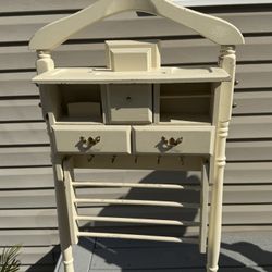 ***Reduced***Vintage*** Free-standing Valet For Uniforms Or Outfit With Lots Of Storage Organization 