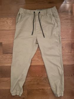 Tan and Cream American Eagle Joggers