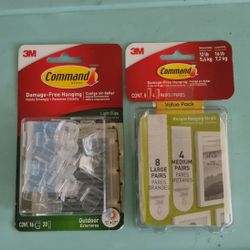 2x 3M Command Strips And Hooks Boxes $10$