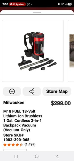 Milwaukee M18 vacuum