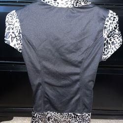 Heart Soul Blouse Black And Silver Business Sweater Vest. 2 Piece Seen Together