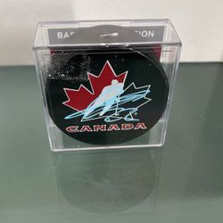 Jack Quinn Signed Canada Hockey Puck 