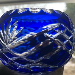 Cobalt Blue Czech Candle Holder