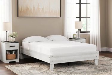 🌟Free Delivery! Brand new wooden platform bedframe + mattress