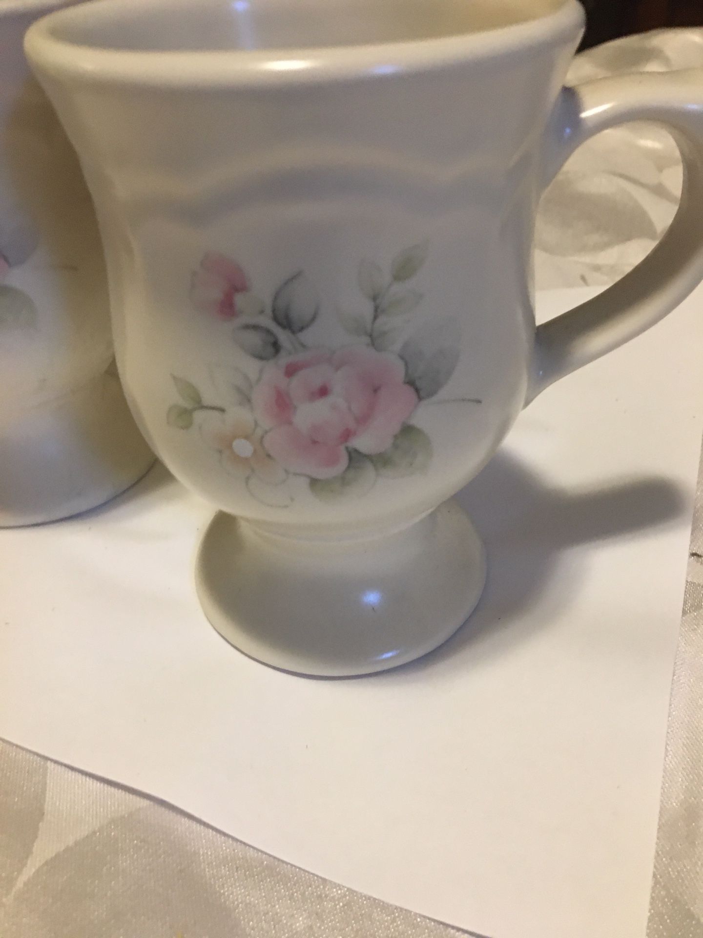 (4) PFALTZGRAFF MEXICO TEA-ROSE MUGS