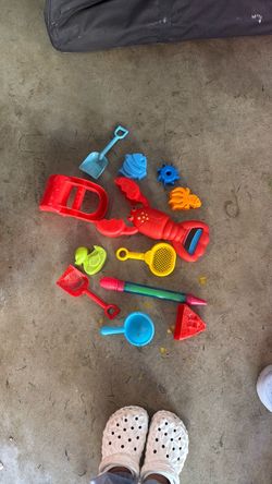 Beach toys - 12 pieces (pink bag included)
