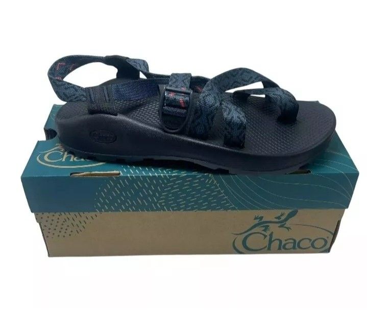 New Chaco Z2 Classic Men's Size 10 Sandal Stepped Navy Marine Sandal Blue Black Summer Hiking