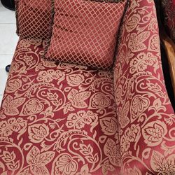 Juego De Cuarto Completo De Cama King Mesitas Cómoda Sofá Y Cortina 