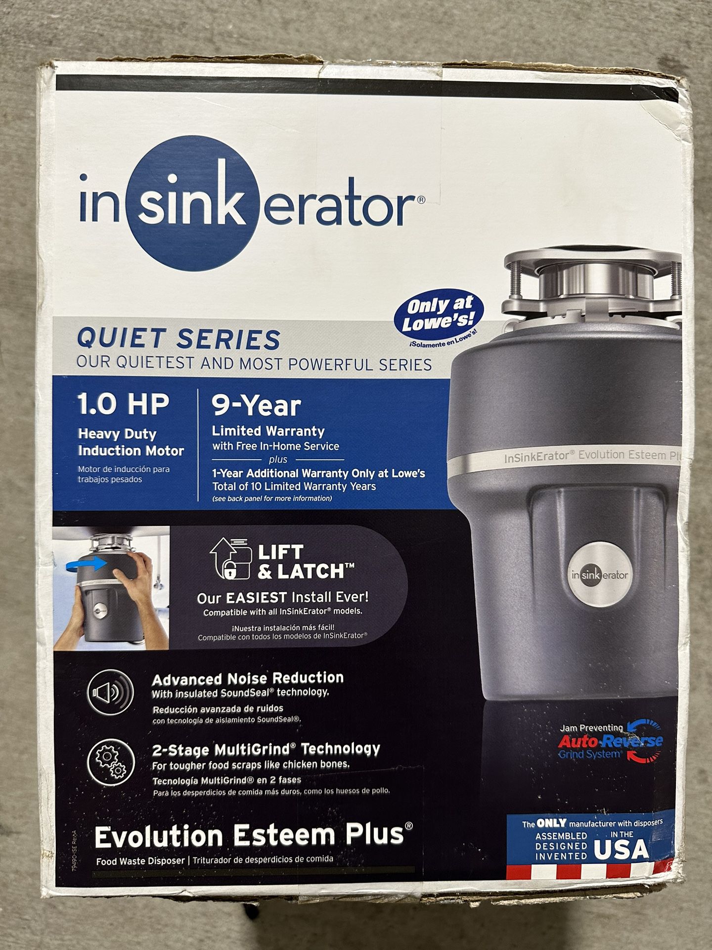 Insinkerator Evolution Esteem Plus Non-Corded 1-HP Continuous Feed Noise  Insulation Garbage Disposal for Sale in Fort Lauderdale, FL OfferUp