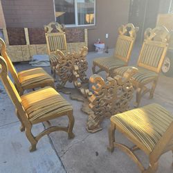 Dining table and chairs