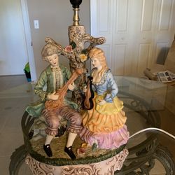 Campodimonte Lamp Porcelain hand painted