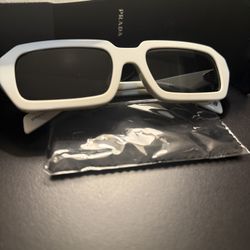 PRADA GLASSES WHITE LOW BRIDGE FIT