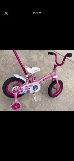Schwinn Petunia 12” Girls Bike with Push & Training Wheels