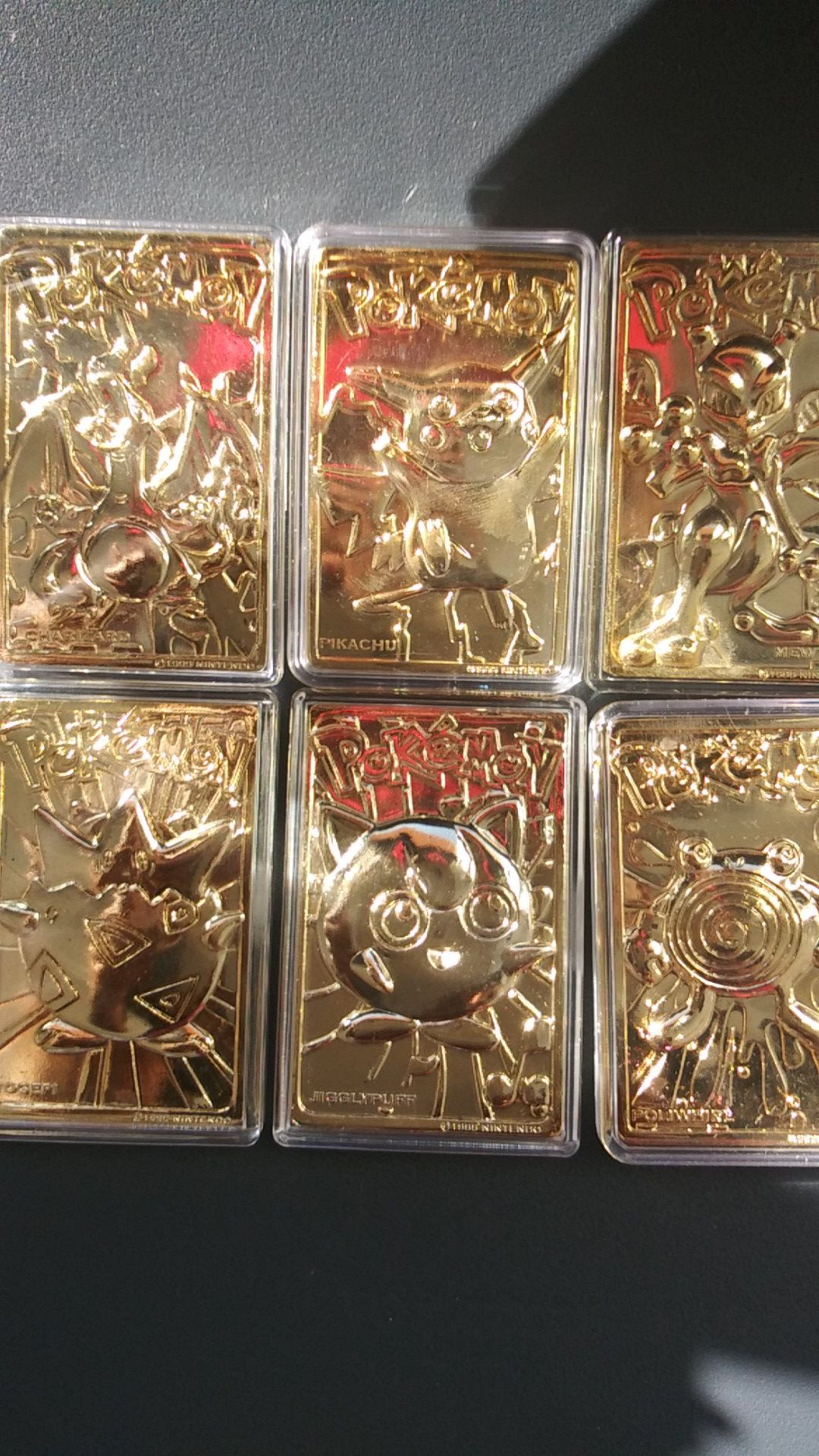 23k Pokemon Gold Plated Trading Cards