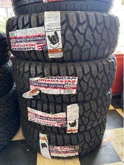 ✅📲Lt265:75:16 vendo set de llantas nuevas America Rt