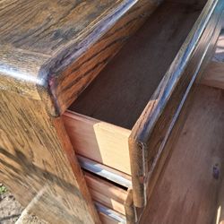 Oak Solid Wood 3 Drawer Dresser Or Bathroom Vanity 