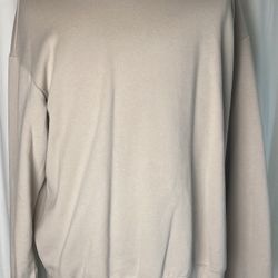 H&M Tan Loose Fit Pullover Sweatshirt Men’s XL Beige Sweater Coupe Ample F15 New