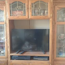 All Golden Oak Entertainment Center