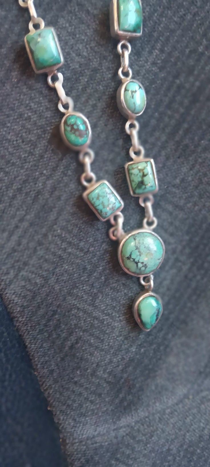Vintage Silver Turquoise Necklace