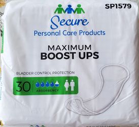 Incontinent Pads / Liners - Individually Wrapped, Heavy Absorbency, Maximum Boost Ups Pads